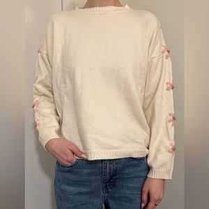 verge girl embroidered flower sweater